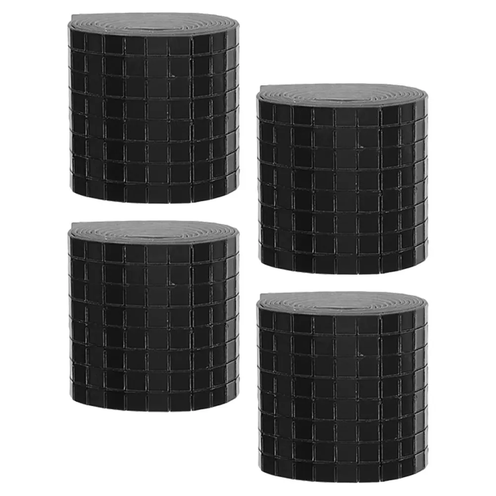 

4pcs 4 Rolls Clear Square Flat Back Acrylic Tiles For Diy Craft Projects Mosaic Wall Sticker Supplies Peel Stick Tile Set Small