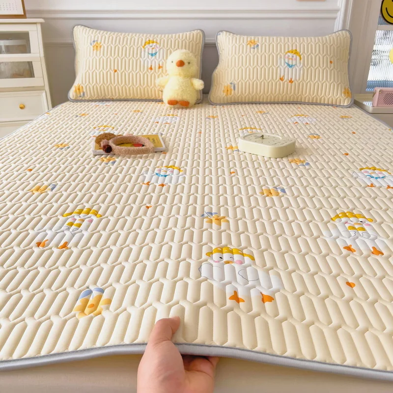 Imagem -04 - Cartoon Cooling Mattress Cover Lençol para Quarto de Casa Cool Mat Pad Protector Single Double Bedsheet Colcha Verão