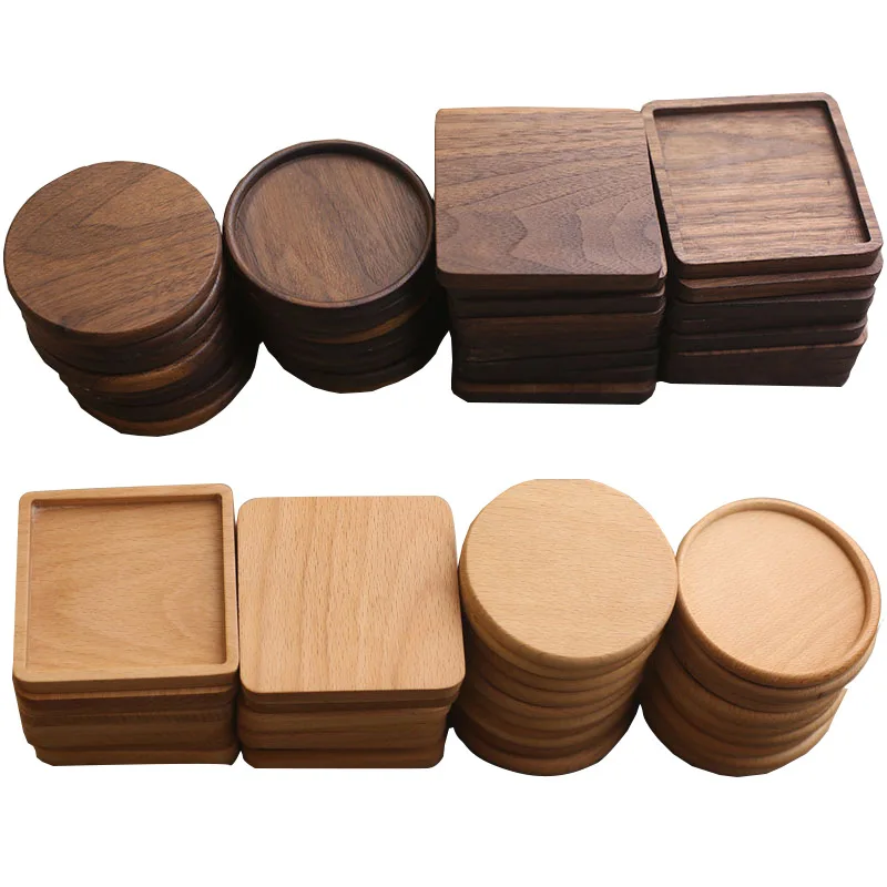 Tableware Decor Durable Wood Coasters Stand Mug Tea Coffee Cup Pad Heat Resistant Drink Mat Home Table Tea Coffee Cup Pad Tablew