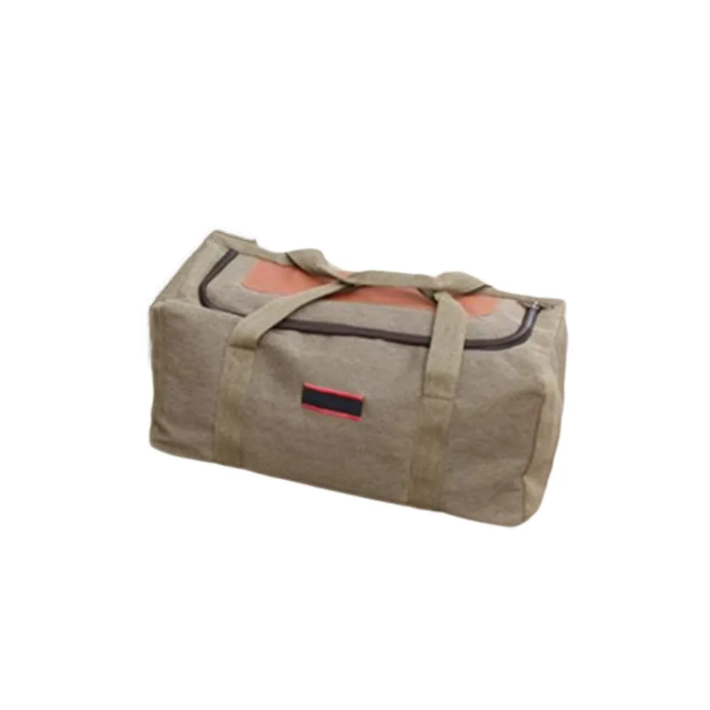 Practical Canvas Travel Bag Foldable Large Capacity Luggage Moving Bag Wear-resistant Tote Bag Business Trips