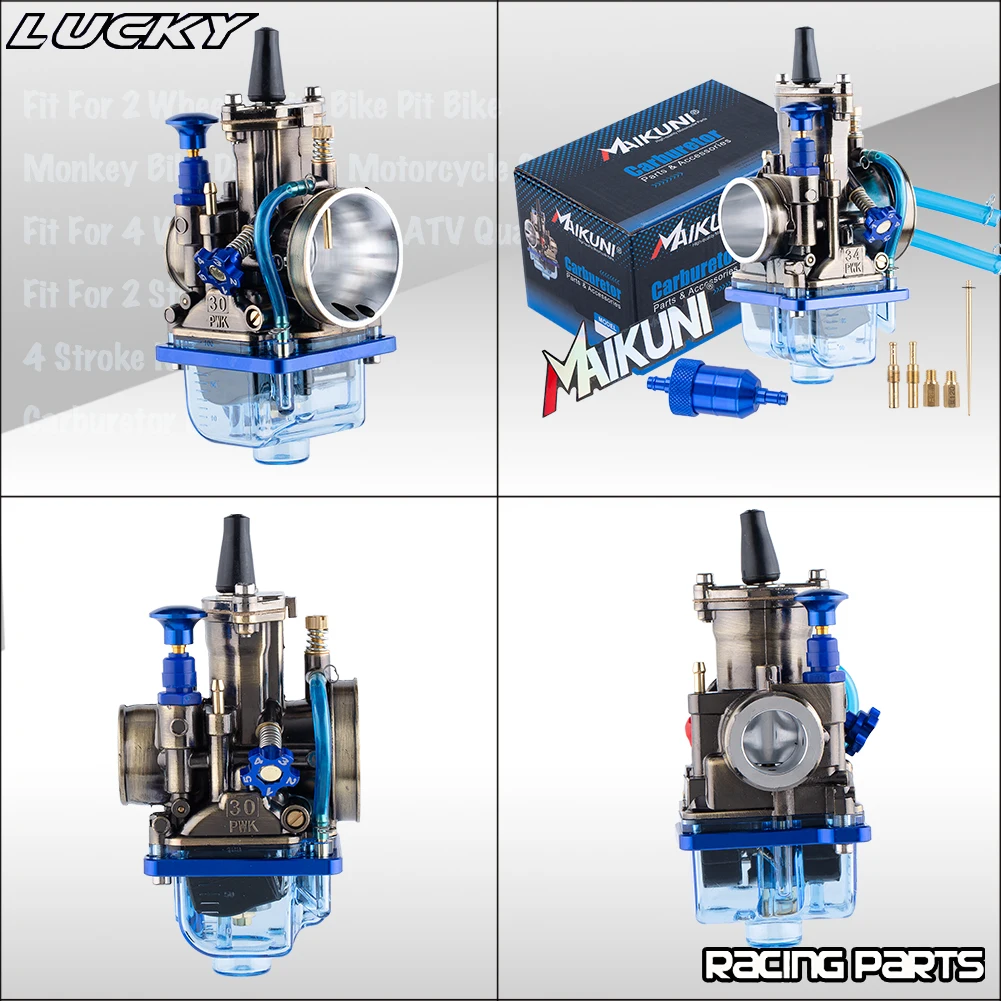 Universal PWK Carburetor 21 24 26 28 30 32 34 2T 4T 50cc to 350cc Motorcycle With Power Jet For KTM Yamaha Mikuni Maikuni  ATV