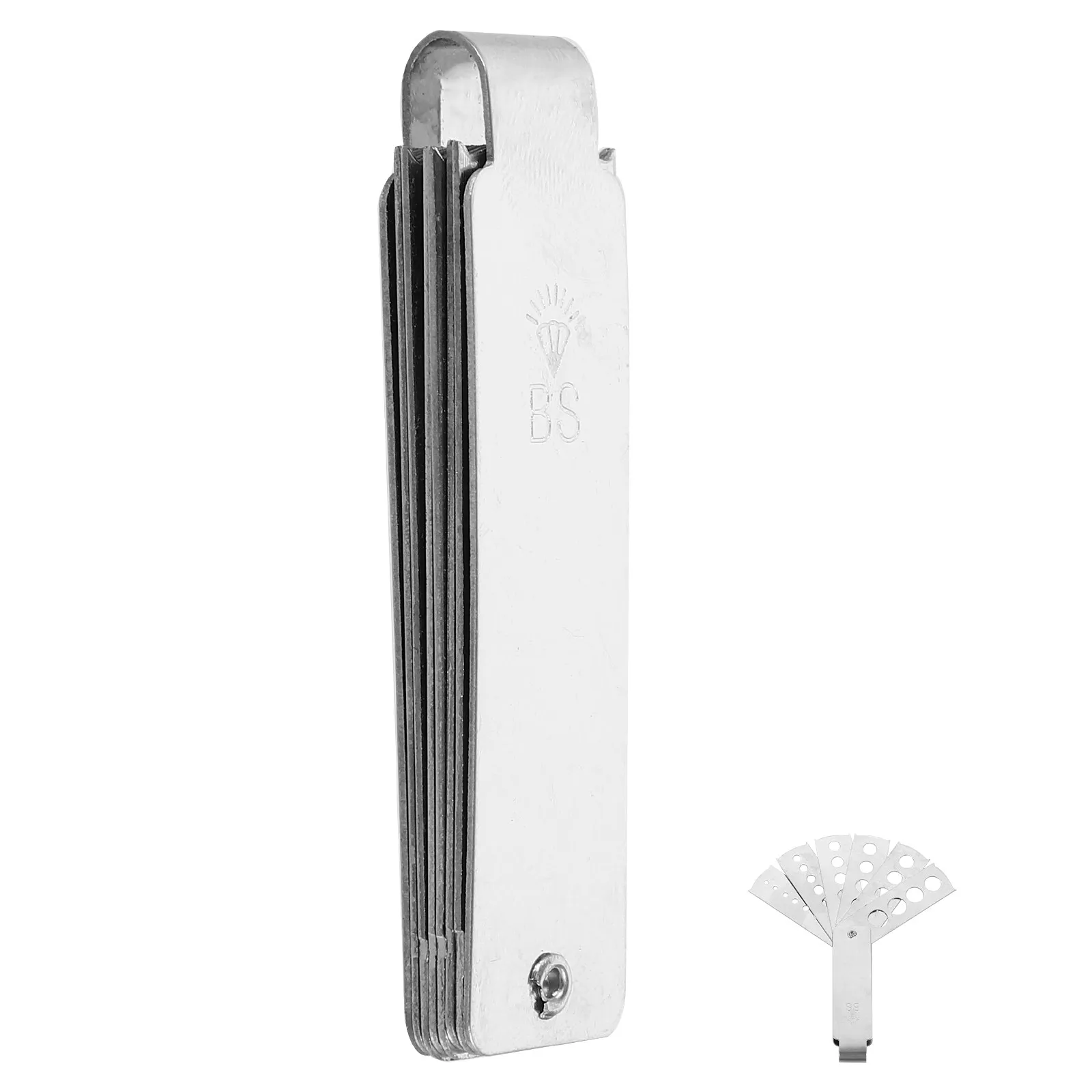 

Набор из 1 предмета: Профессиональный портативный измеритель размера драгоценных камней из нержавеющей стали с несколькими отверстиями для ювелирных изделий и домашнего использования