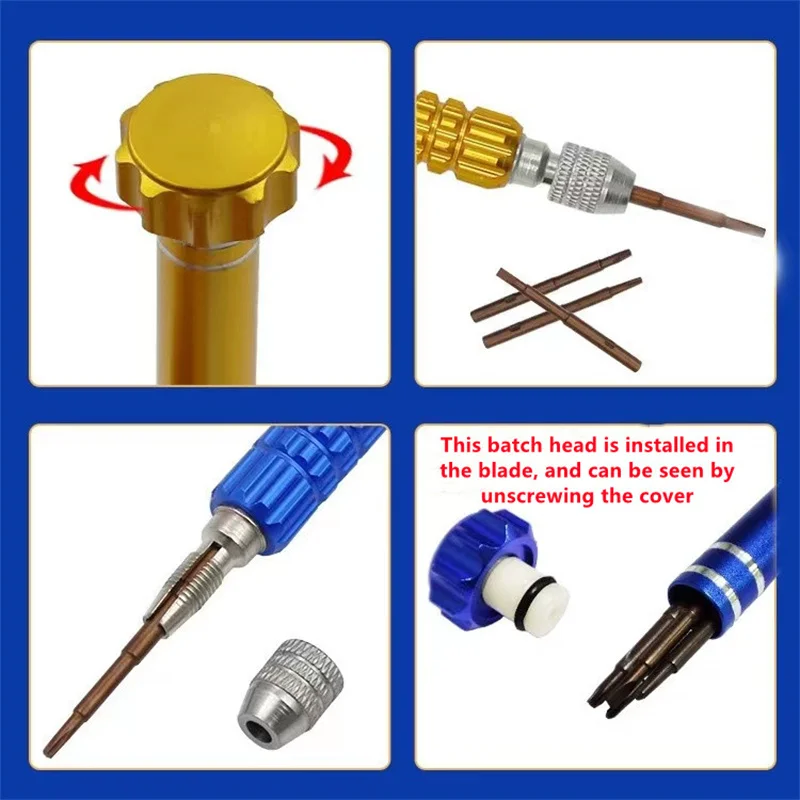 5 in 1 Screwdriver Bit Repair Kit For Repair Phone Open Tool Disassemble Magnetic Multifunctional Torx Cross Pentalobe Head