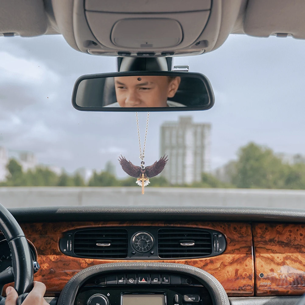 

2Pcs Christmas Ornaments Acrylic Rearview Mirror Hanging Decor Rearview Mirror Decoration Interior Decoration Festive