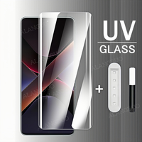 2PCS UV Tempered Glass for Xiaomi Poco X7 Full Clear Cover Curved PocoX7 Protective Screen Ptrotector
