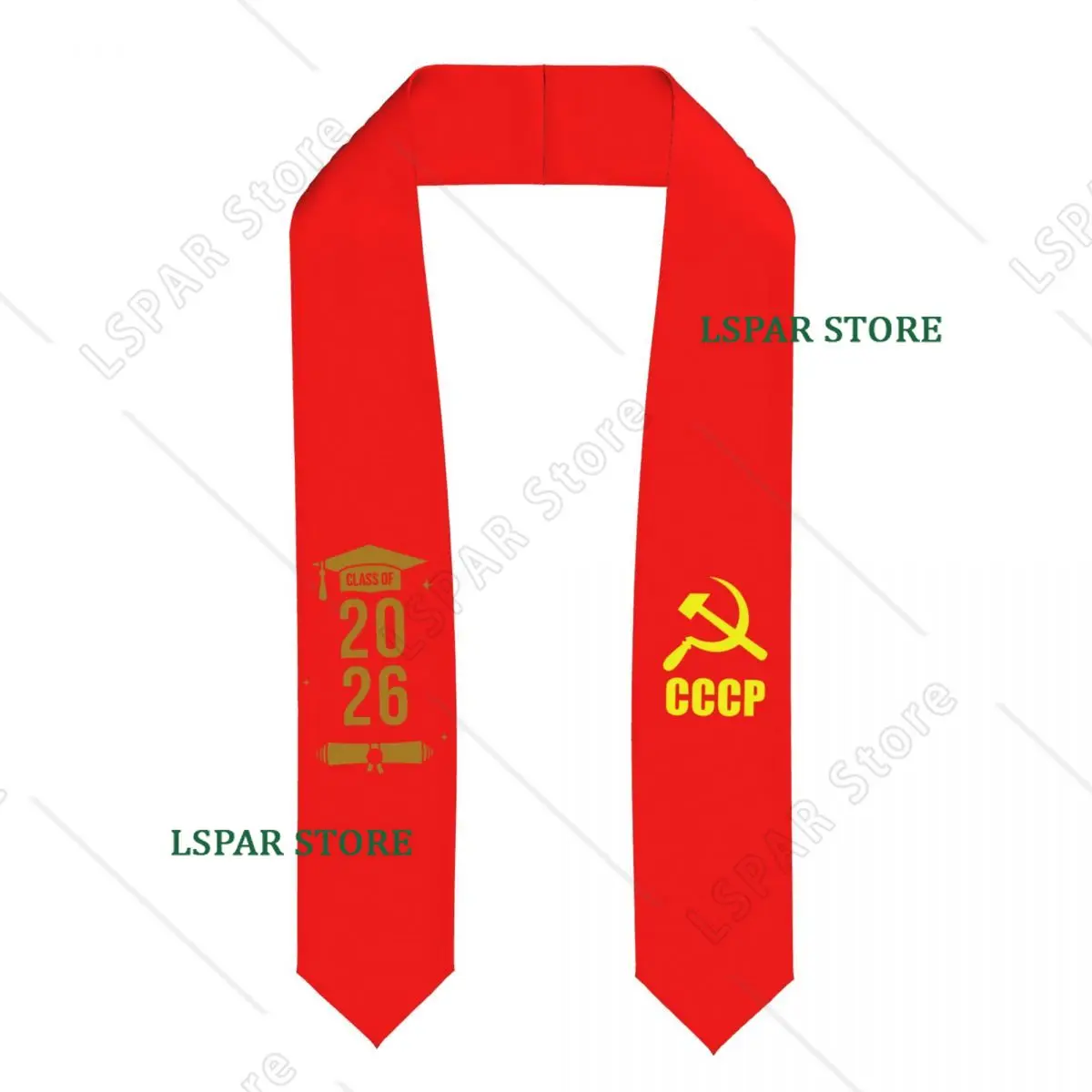 

Class Of 2026 CCCP USSR Flag Graduation Stole Sash Scarf For International Students Proud 183CM Long