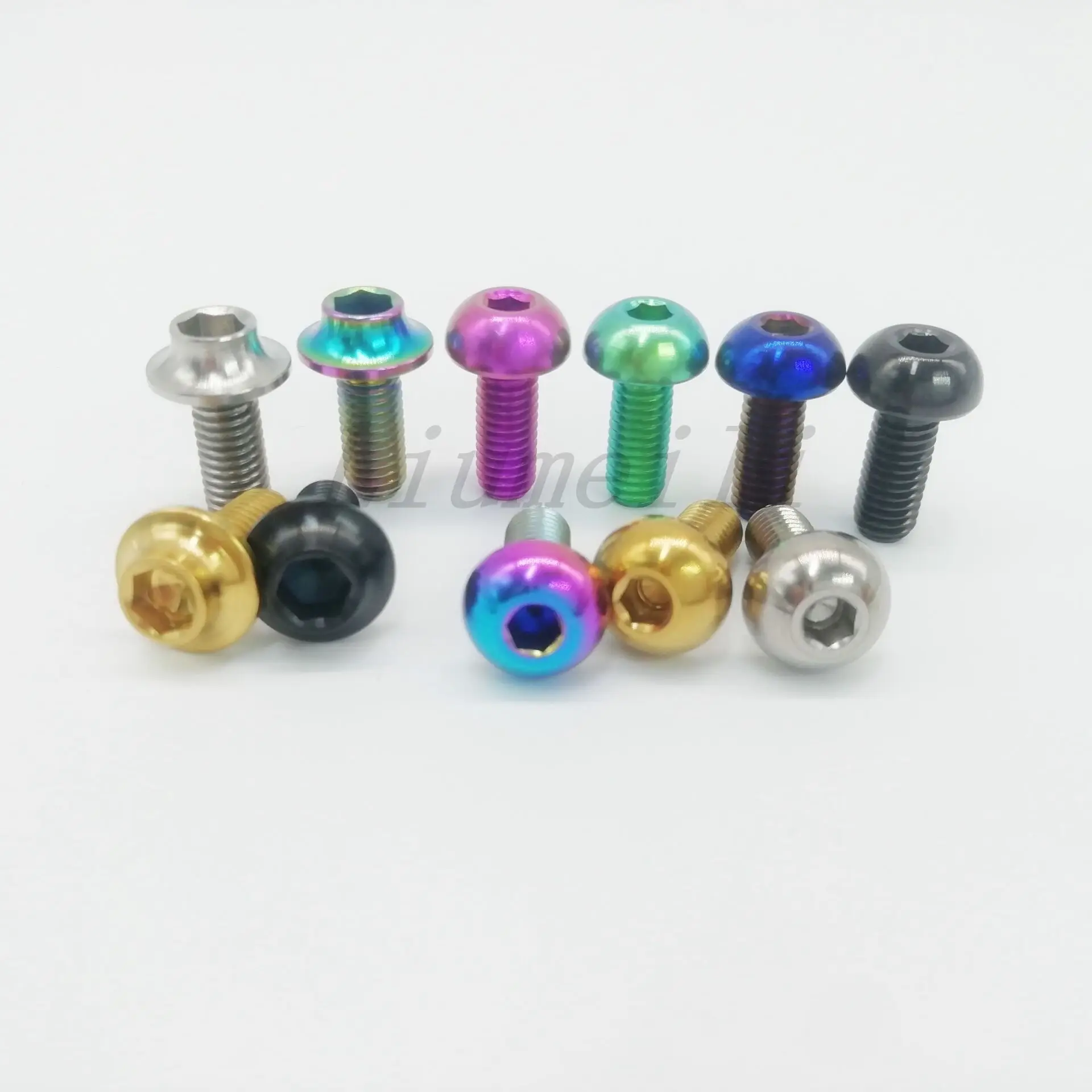 Liumeili M5x12mm Ti Bicycle Water Bottle Cage Bolt Titanium Bike Bottle Holder Screw Cycling Accessories 2pcs/ a pair