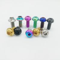 Liumeili M5x12mm Ti Bicycle Water Bottle Cage Bolt Titanium Bike Bottle Holder Screw Cycling Accessories 2pcs/ a pair