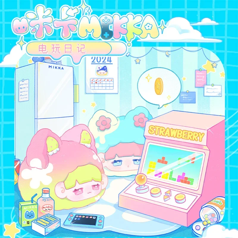 

BUNNY Mikka Video Game Diary Strawberry Mousta Blind Box Toys Kawaii Anime Action Figure Caixa Caja Surprise Mystery Box Dolls