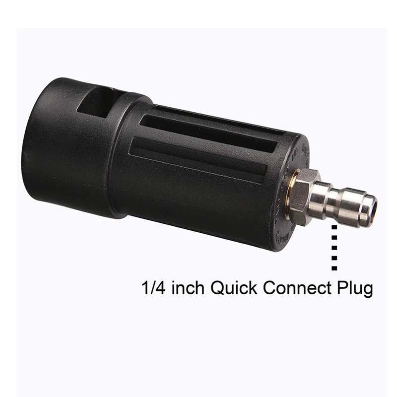 Compatible Pressure Washer Adapter, Replacement For Karcher Power Washer Accessory, 1/4 Inch Quick Connect