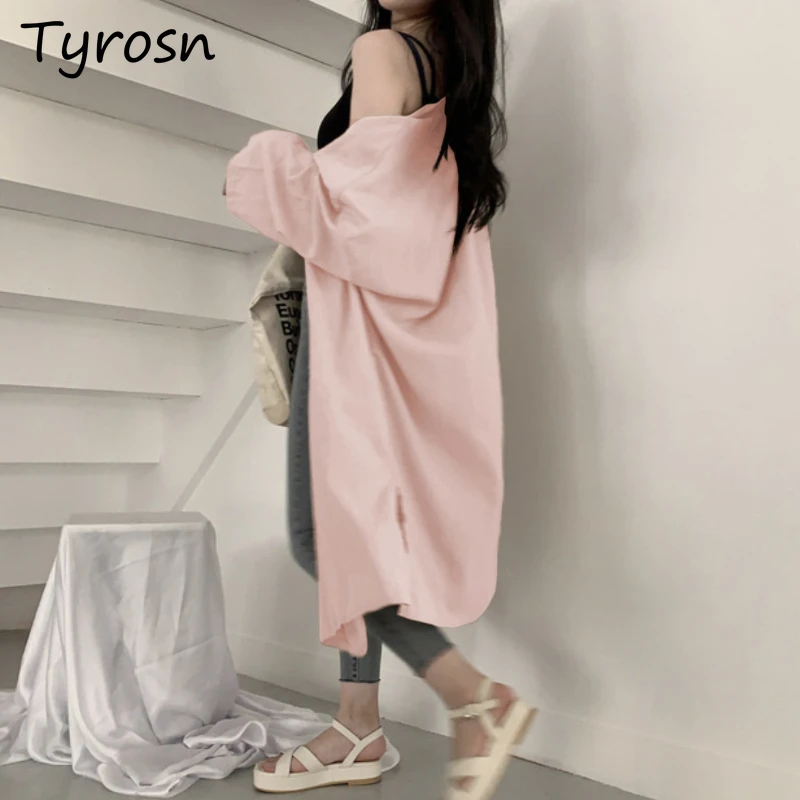 Cardigans Women Fashoin Casual Loose Korean Style Pure Long Sleeve All-match Daily Simple Youthful Cozy Charming Soft Students