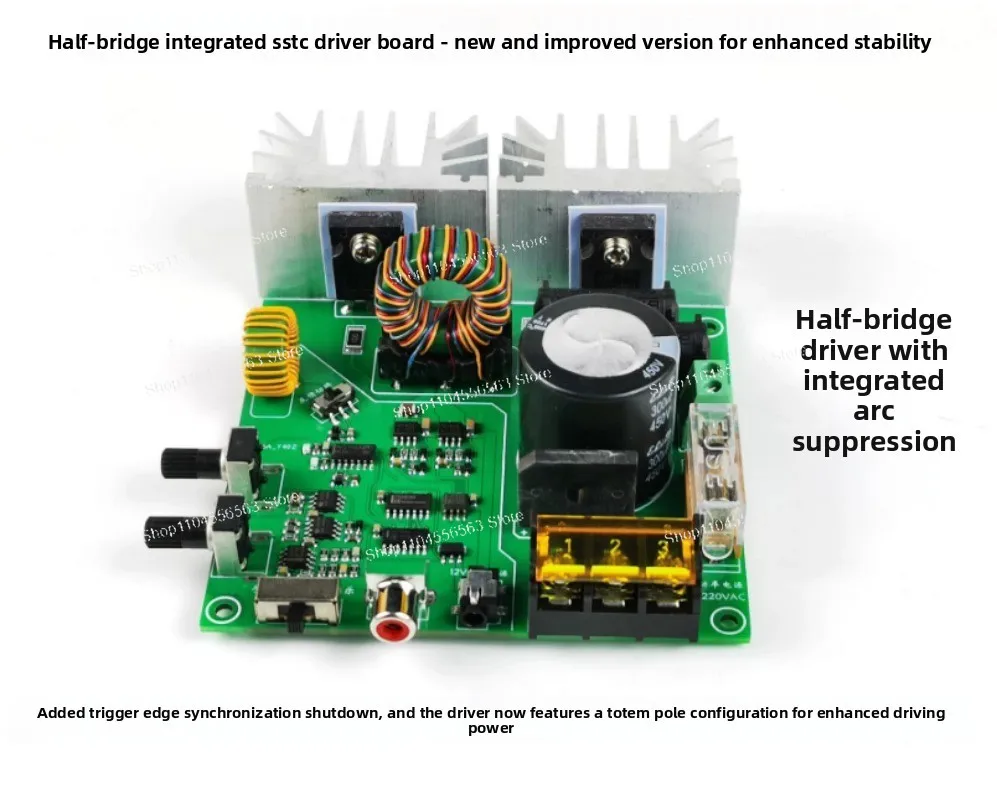 10CM Arc SSTC Solid State Tesla Half-bridge Integrated Driver Circuit Board, Spare Maintenance Parts