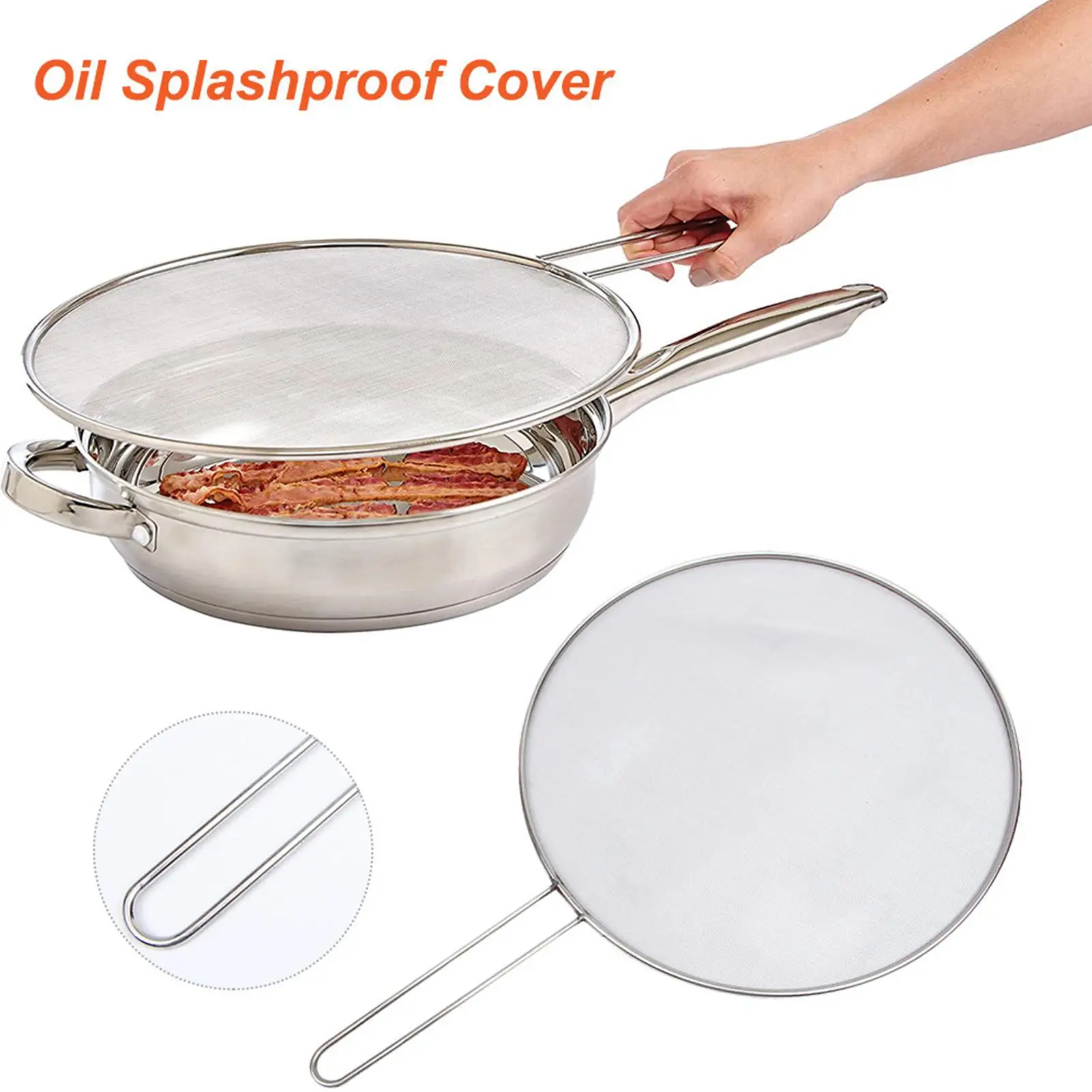 Grease Splatter Guard | Stainless Steel Splatter Screen Guards | Fine Mesh Kitchen Splash Guard Oil