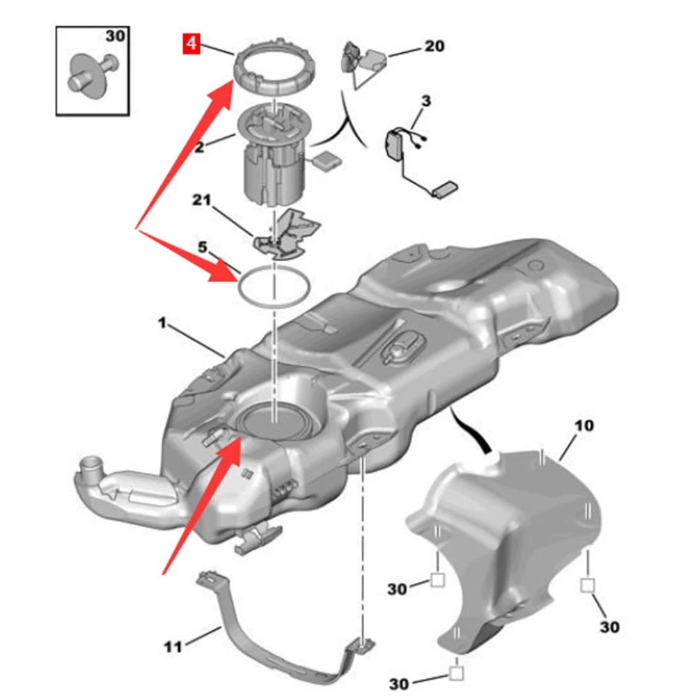 153130 Kraftstoff tank dichtung Pumpe obere Ring abdeckung für Peugeot Citroen Sega Triumph