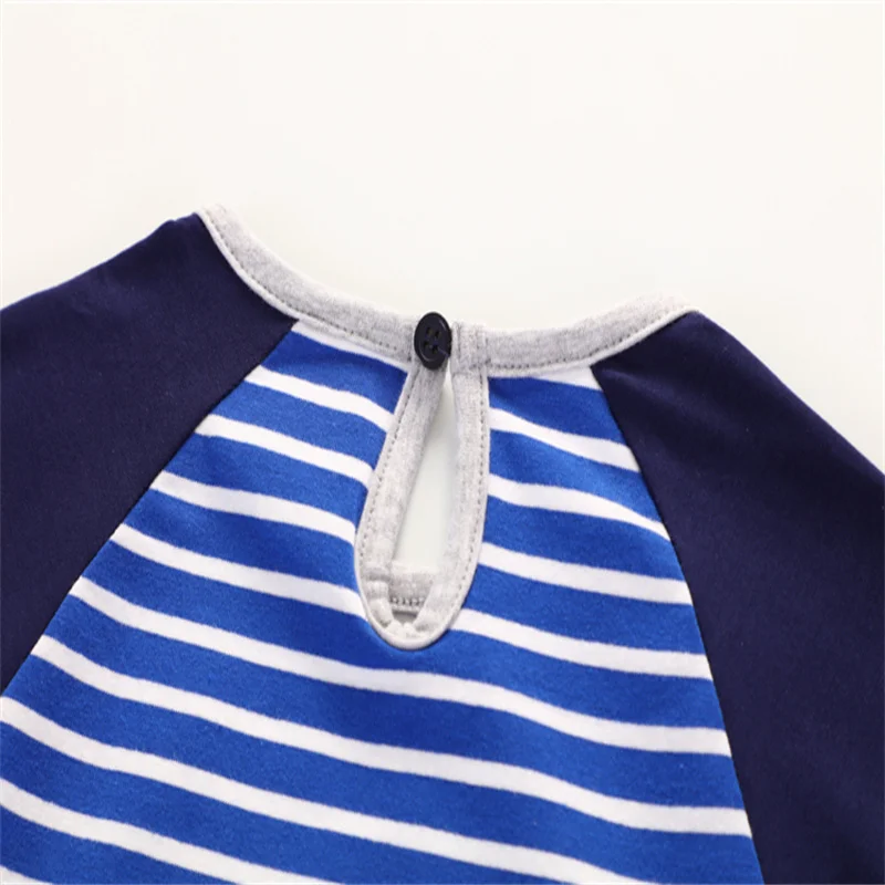 Jumping Meters Autumn Spring Girls Princess Dresses Stars Beading Stripe Baby Long Sleeve Children\'s Clothes Kids Party Dress