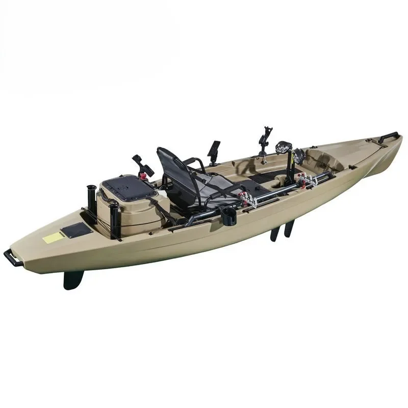 

Factory Direct Single Pedal Kayak Fishing Boat Plastic Hard Boat