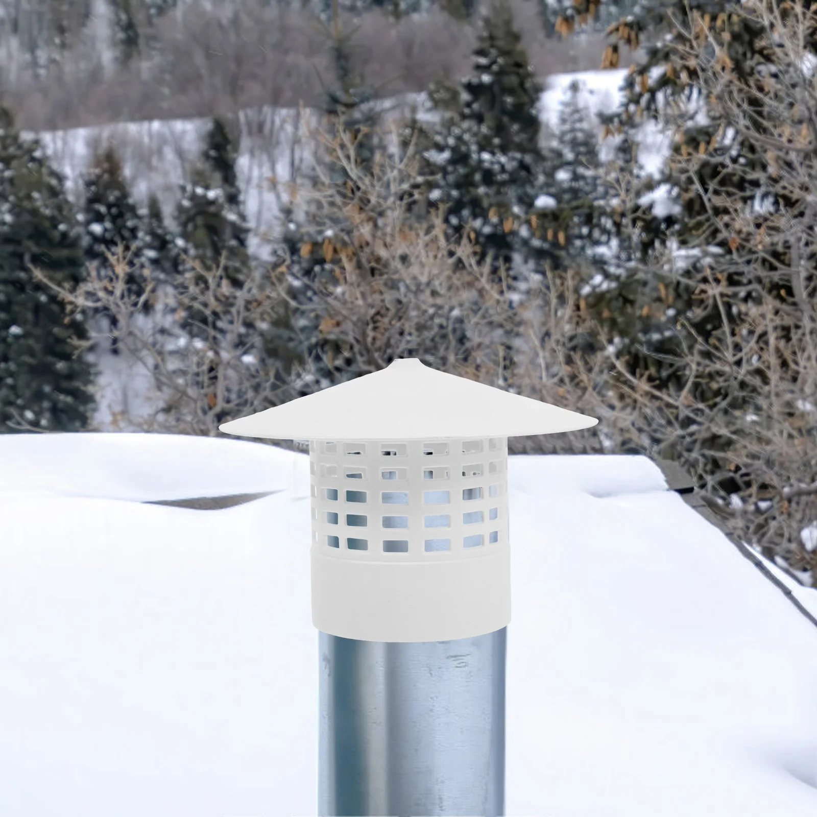 البلاستيك غطاء مدخنة 75 مللي متر غطاء مقاوم للمطر في الهواء الطلق التخييم موقد الخشب تنفيس المداخن حامي غطاء تغليف مدخنة لفتحة السقف