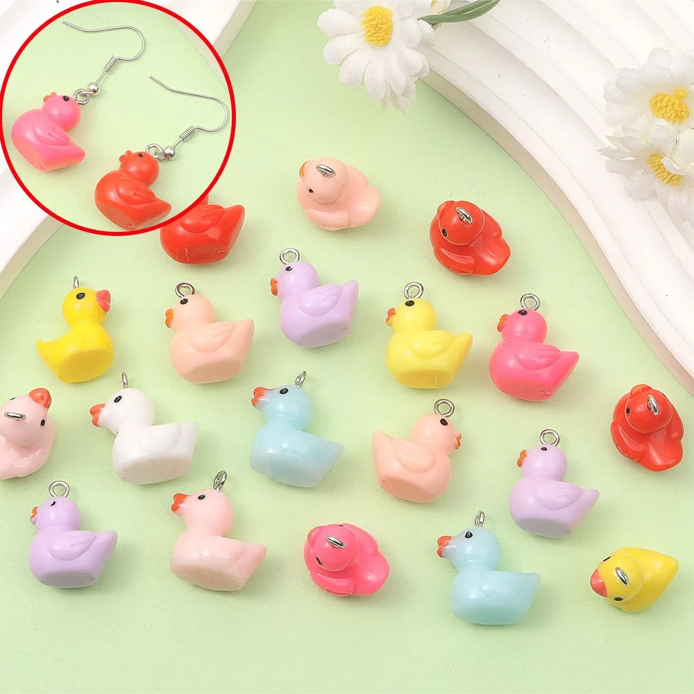 

4/8/12pcs Mixed Duck Pendants,DIY Bracelets Necklaces Earrings Valentine's Day Christmas Thanksgiving Halloween Gift Accessories