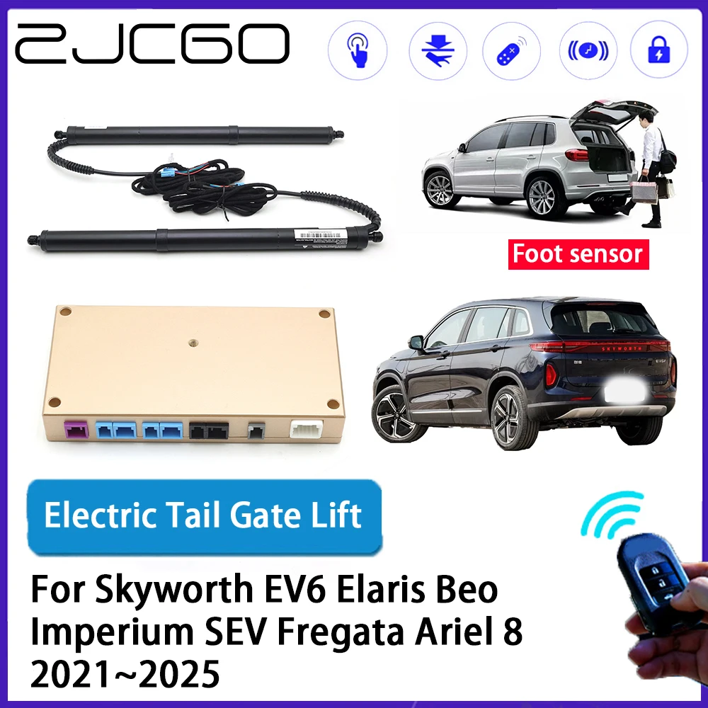 ZJCGO Car Auto Trunk intelligent Electric Tail Gate Lift for Skyworth EV6 Elaris Beo Imperium SEV Fregata Ariel 8 2021~2025