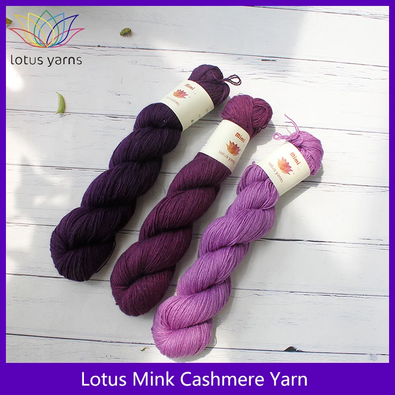 5*50g hank Mink Cashmere Yarn Fine Quality Hand-Knitting Thread For Cardigan Scarf Suitable for Woman