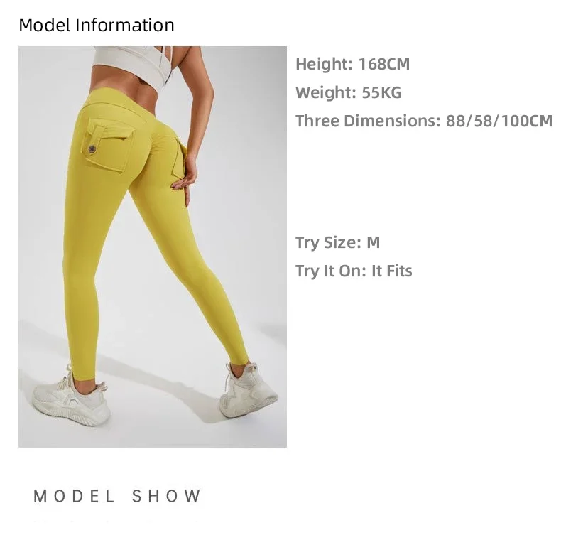 Naked Feeling Damen Fitness Freizeit-Laufleggings mit hoher Taille, Hüftlift, Gesäßfalten und Gesäßtasche, atmungsaktive Hose – Detail 5