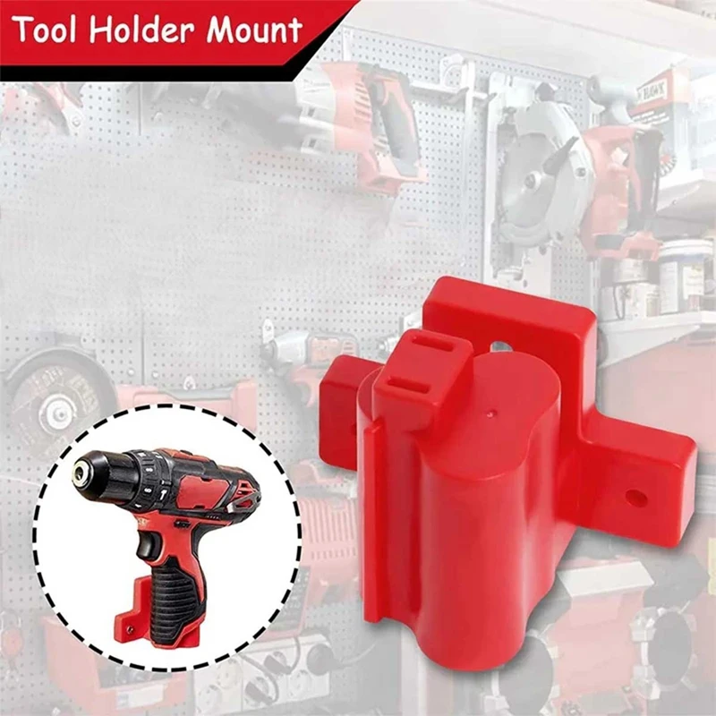 Machine Storage Holder For Milwaukee M12 Battery Tool Mount Hanger Shelf Rack Electric Agrinder Drill Power Tools 5PCS Durable