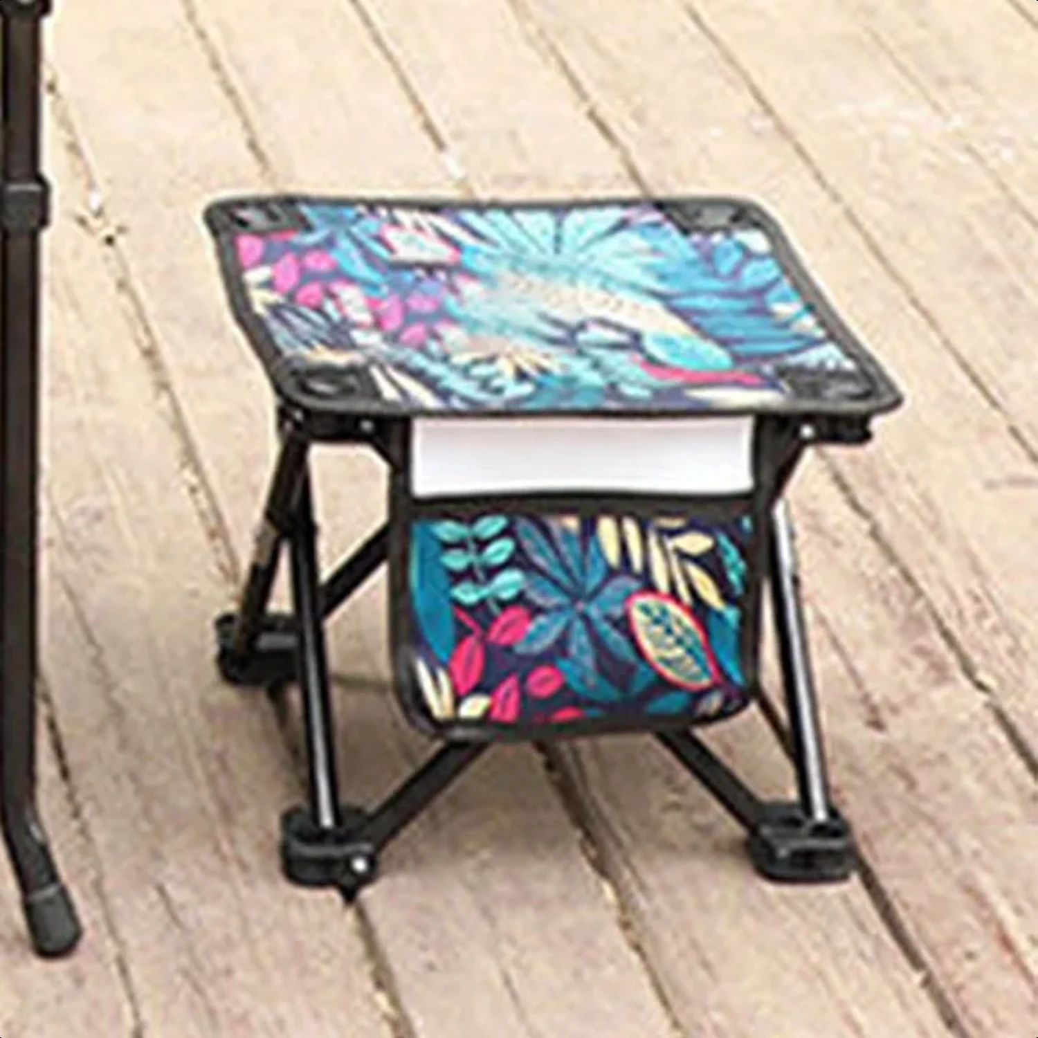 

Folding Stool with Side Pocket Fold Chairs Portable Collapsible with Bag Outdoor Camping Walking Hiking Fishing