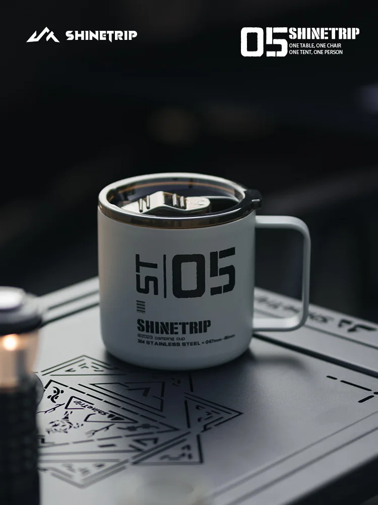 Outdoor Camping Cup 304 Stainless Steel Water Cup Double-Layered Eco-Friendly Cup Anti-Scalding Stainless Steel Coffee Cup