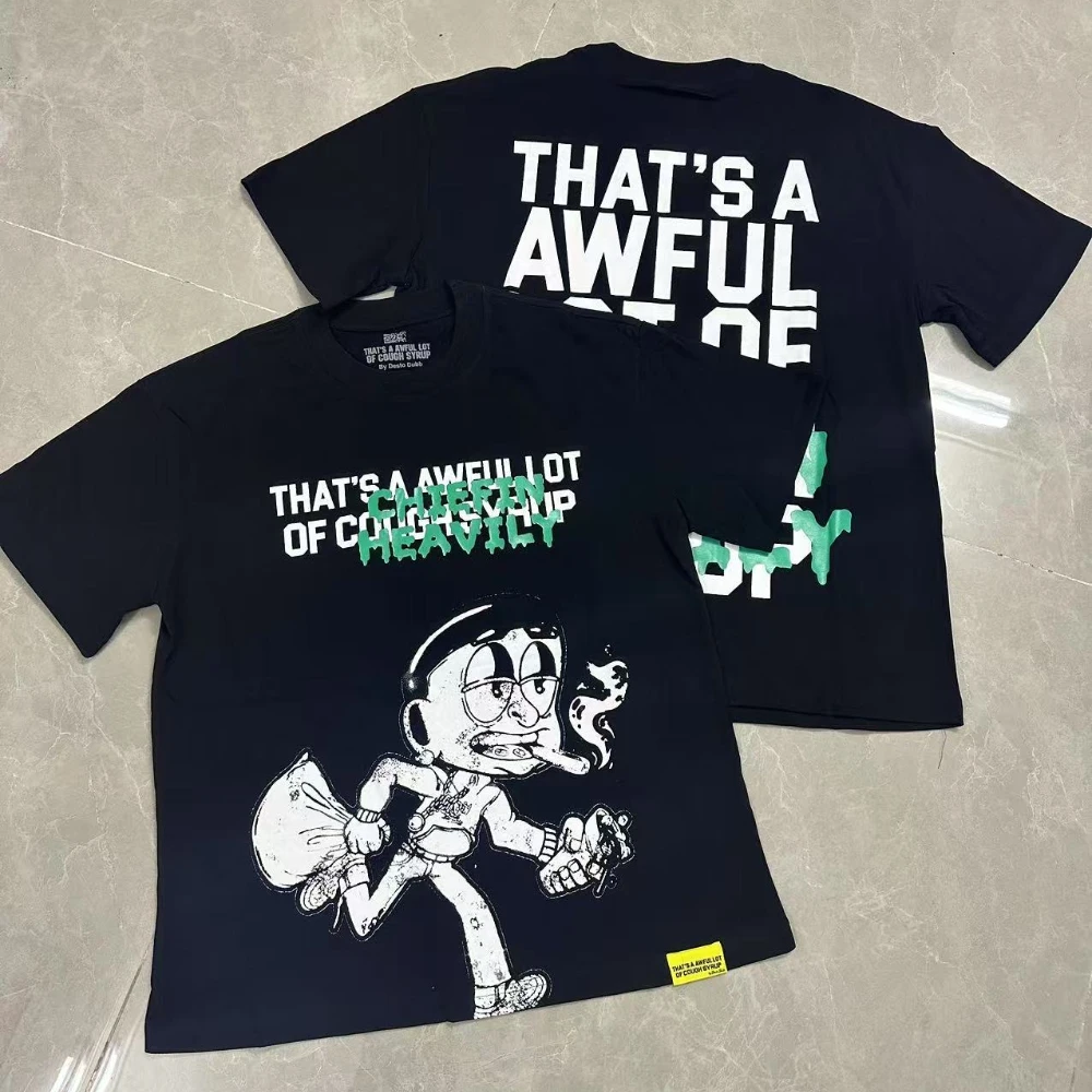 That's A Awful Lot of Cough Syrup Short Sleeve American Street Pop Hip-hop Cart… - Image 5
