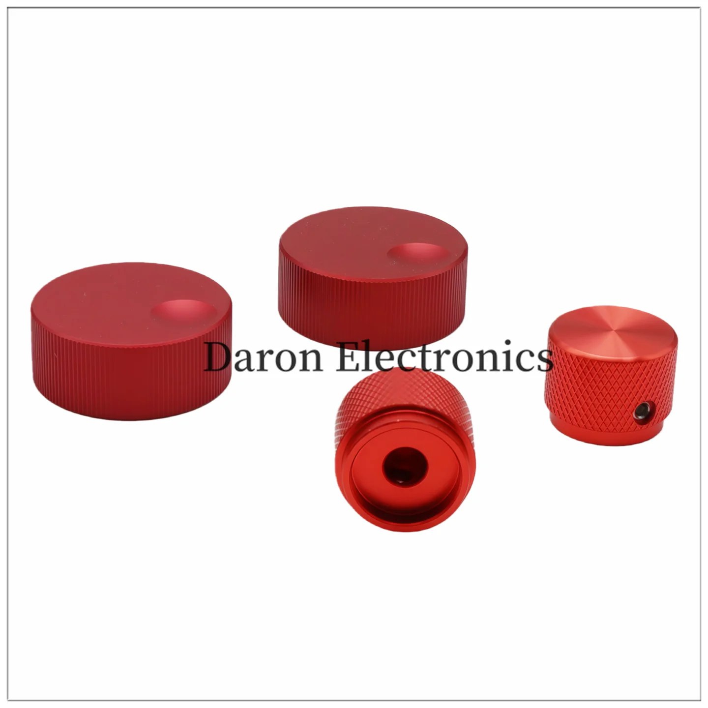 Red all-aluminum combined knob 32*13/25*15.5 round hole 6mm rotating adjustment cap