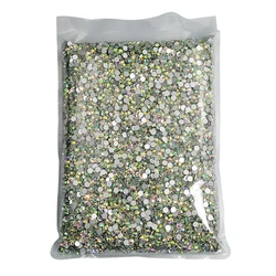 Strass di cristallo all'ingrosso grande pacchetto all'ingrosso 100 lordo SS6 8 10 12 16 20 30 Flatback AB colore vetro Non Hotfix Nail Art pietra