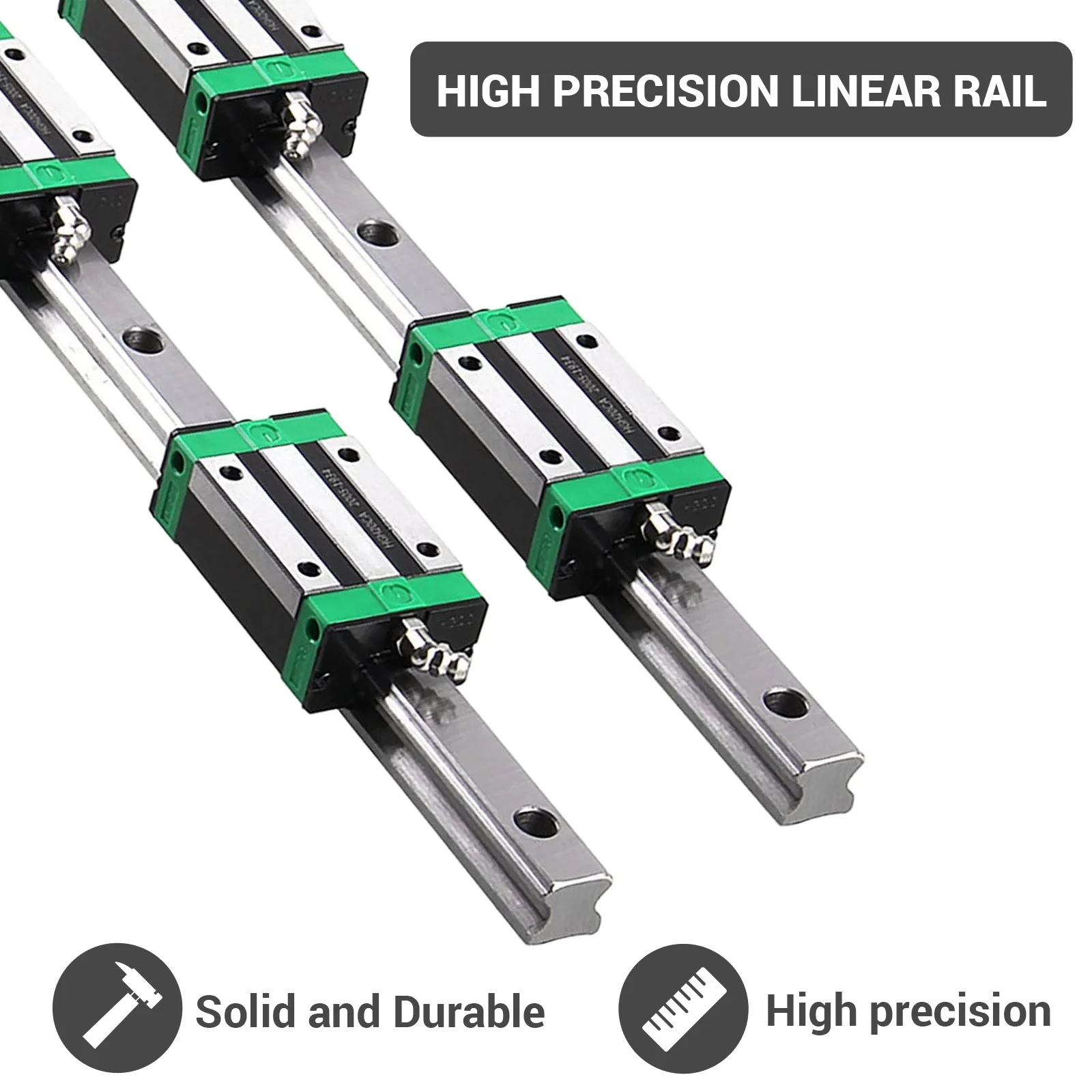 HGR20 HGR15 2pcs Square Linear Guide Rail+4pcs HGH20CA/HGW20CC HGH15CA/15CC Flang Slide Block Carriages For CNC Router Engraving