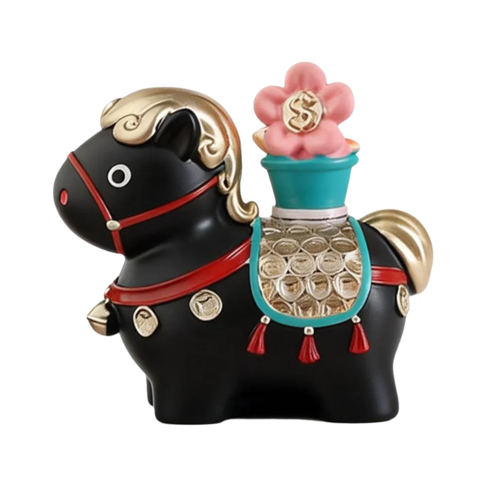 

Высококачественные полимерные фигурки лошадей: мультяшные украшения «Счастливая лошадь» для декора рабочего стола