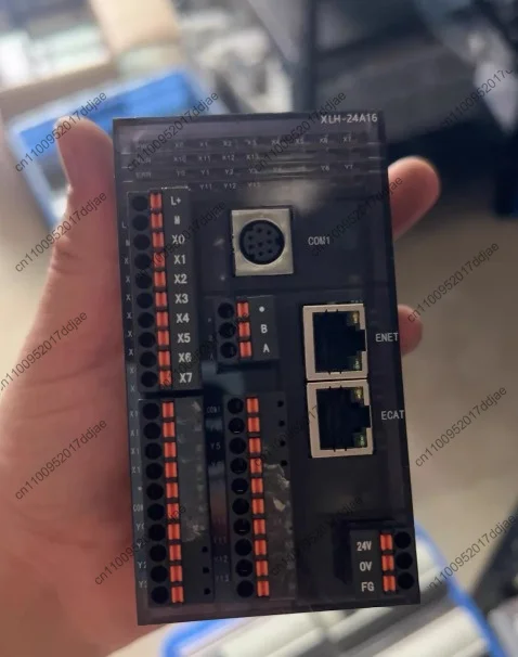 Plc controller xlh-24a16, dc24v power supply, 16 inputs and 16 outputs, with ethernet port. actual product photos