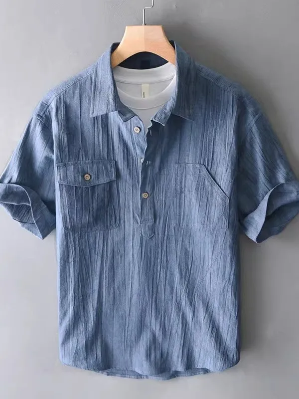 

Мужская летняя футболка свободного кроя из хлопка и льна, винтажный стиль, дышащая, немнущаяся ткань, молодежная, популярная