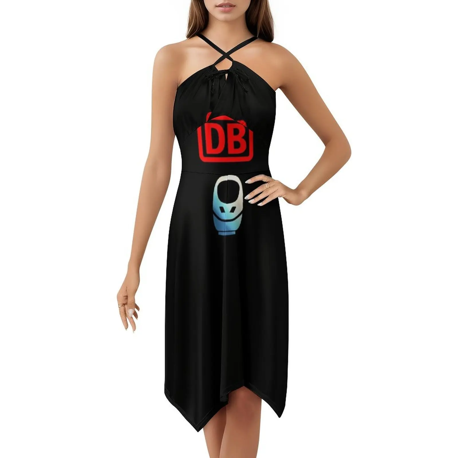 فستان كريمي أزرق للركاب من Bahn على الطراز الكوري للنساء فستان كاجوال أنيق للحفلات أو الارتداء اليومي وقطار القطار #1