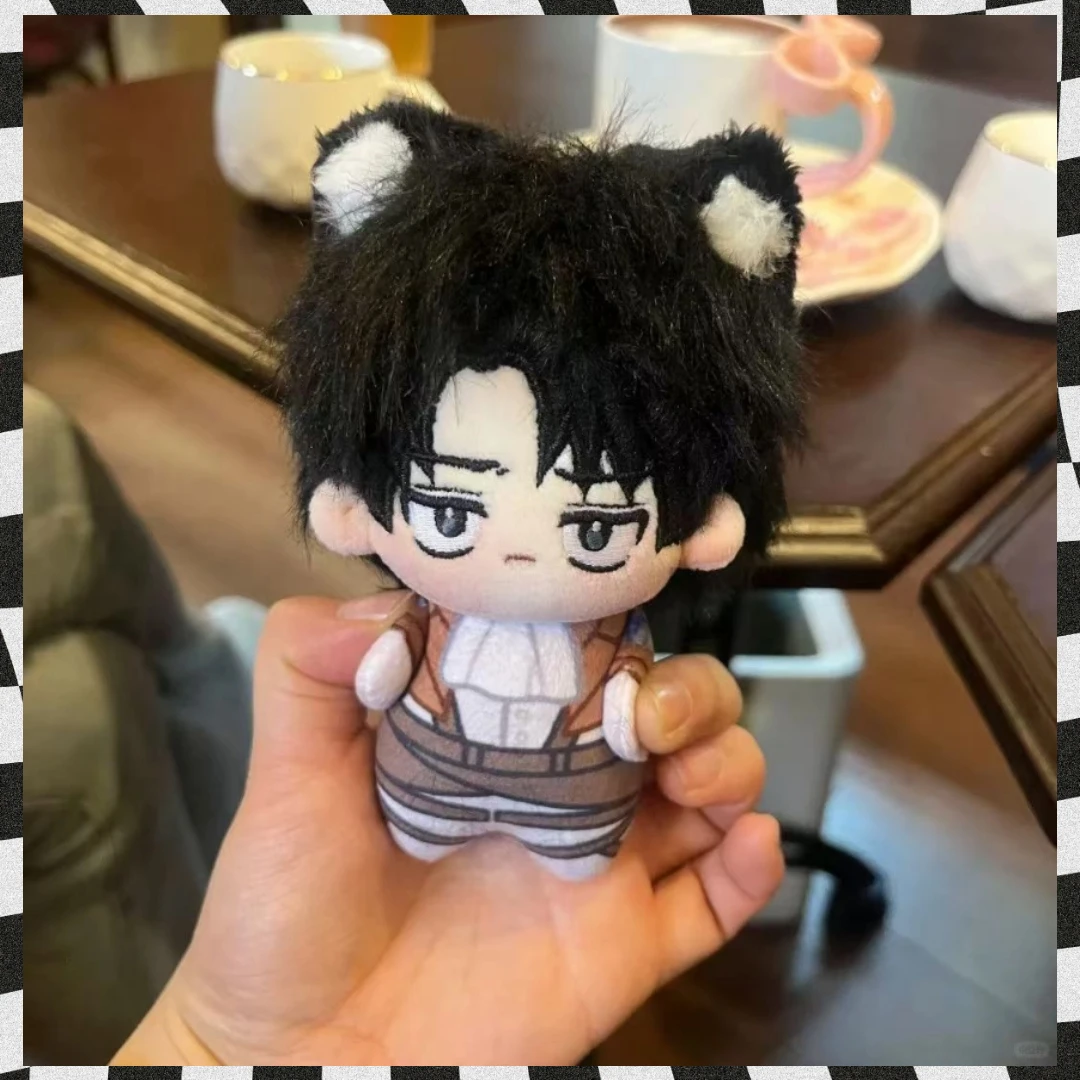 

Stuffed 10cm Keychain Game Anime Attack Titan Fan Fiction Captain Levi Body Plush Doll Toy Soft Dress Up Cotton Kid Gift Xams