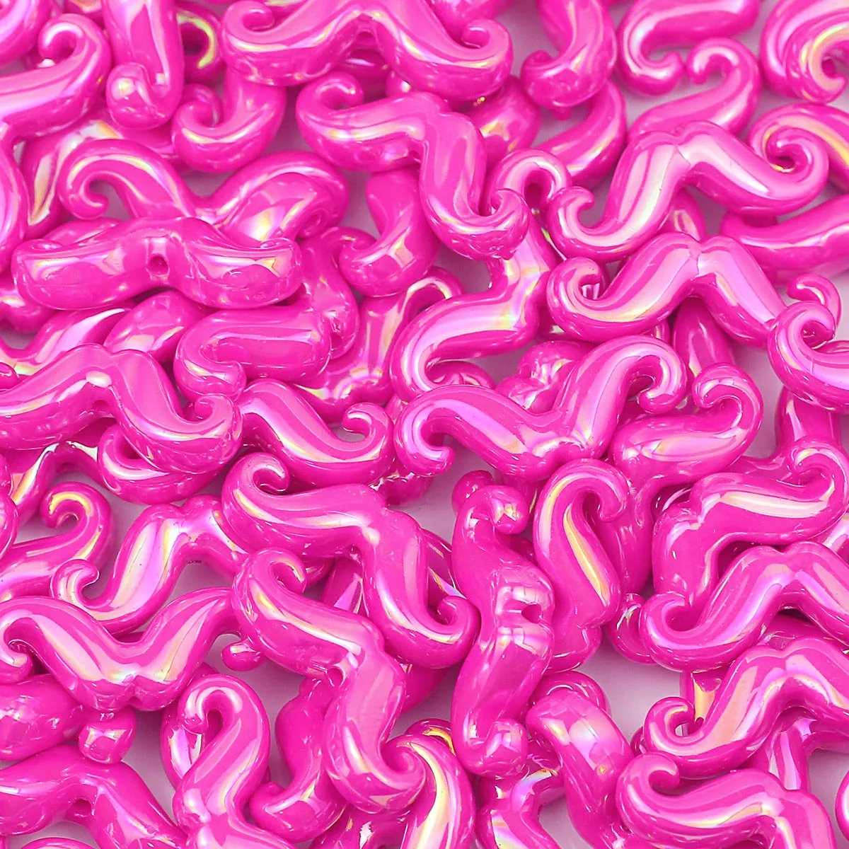 24mm Acryl-Perlen Schnurrbart-Perlen Rosé-Pink Handgefertigt DIY Geeignet für Schmuckherstellung Perlenarmband Zubehör