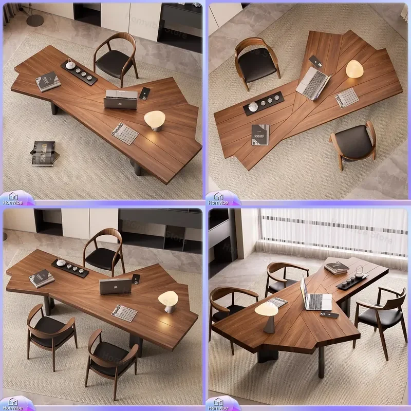 Medieval Style Solid Wood Desk Creative Executive Office Table Boss Desk Reception Negotiation Table Modern Furniture Home