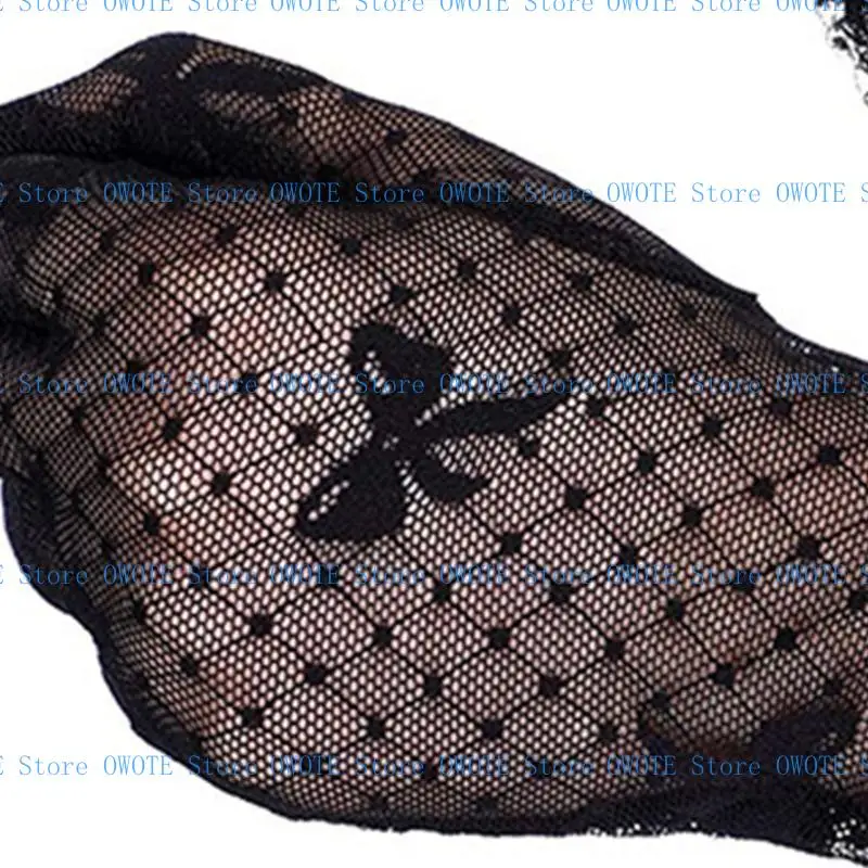 

A52E Short Lace Gloves Tea Party Gloves Women Lace Gloves Bridal Wrist Gloves