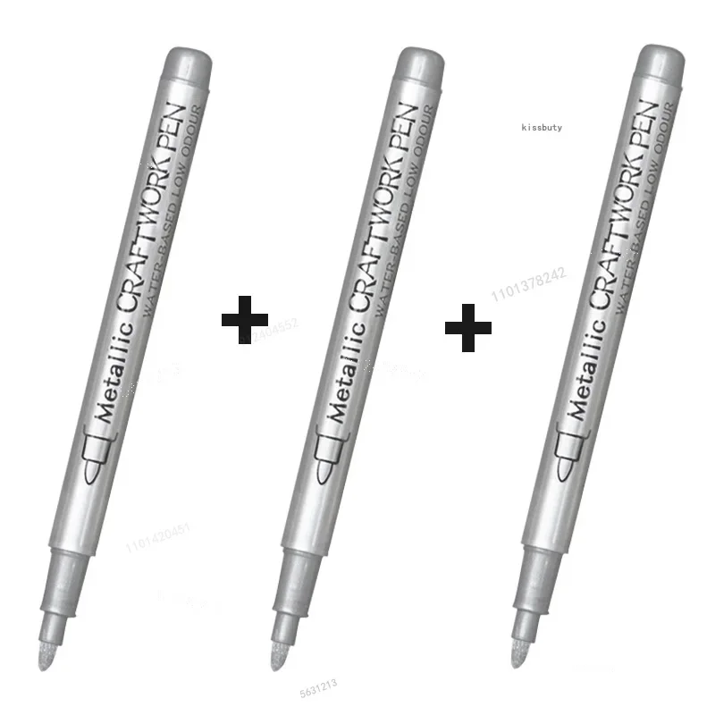 1/3Pcs Pinsel Metallic Marker Stifte Gold Silber Kupfer Permanent Kunst Farbe Marker Stift für Handwerk Scrapbooking stoff Kunst Liefert