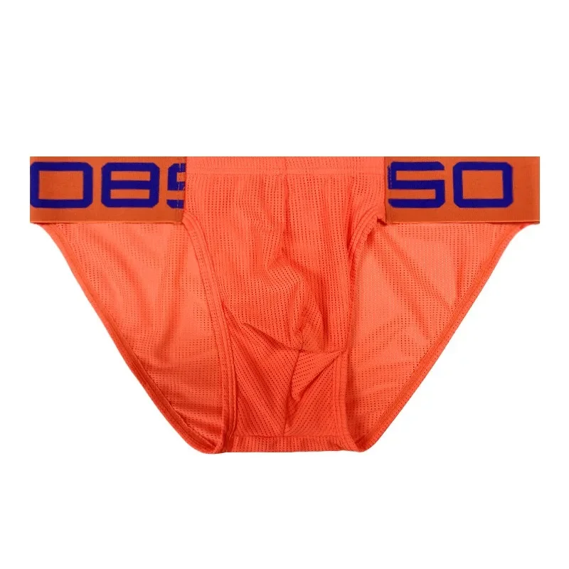 0850 low waist and high fork briefs solid color mesh breathable shock convex pocket pants BS822