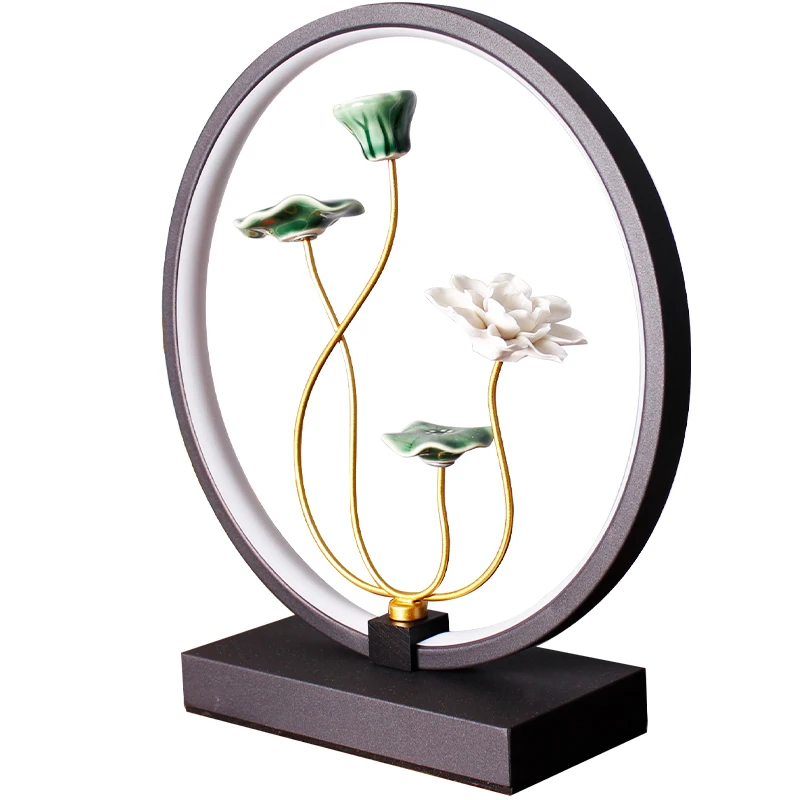 

Прикроватная лампа для гостиной, прикроватная тумбочка в стиле дзен, кабинет, ночник в виде лотоса, украшение