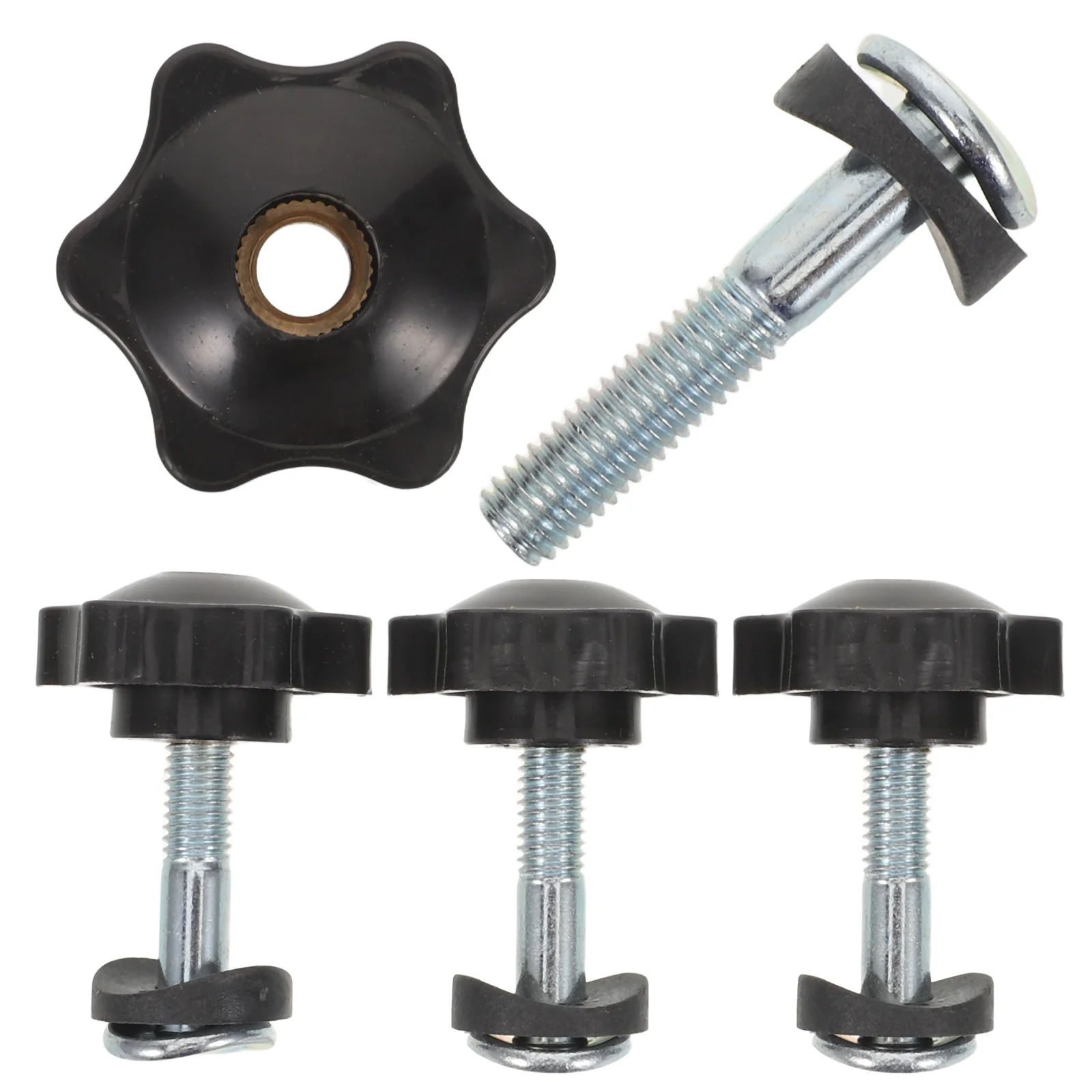 

4pcs Lawn Mower Handle Bolt Knob Black Universal Lawn Machine Accessories Replacement Parts For Mower Handle Nut Screw Garden
