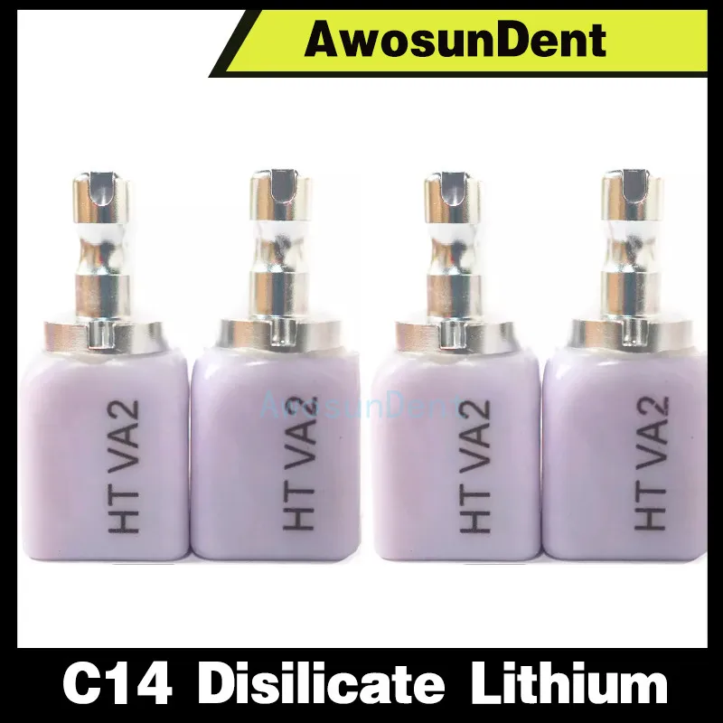 5Pcs/ Box C14  Lithium Disilicate For Dental Laboratory Cad Cam Material Ceramic Glass Ingots