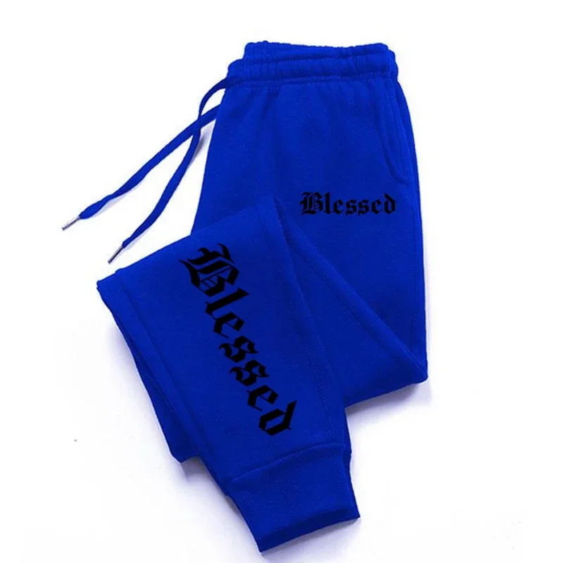 

Blessing Letter Print Men's And Women's Sportswear Leggings Sportswear Pants Men's Drawstring Pants Jogging Sportswear Pants