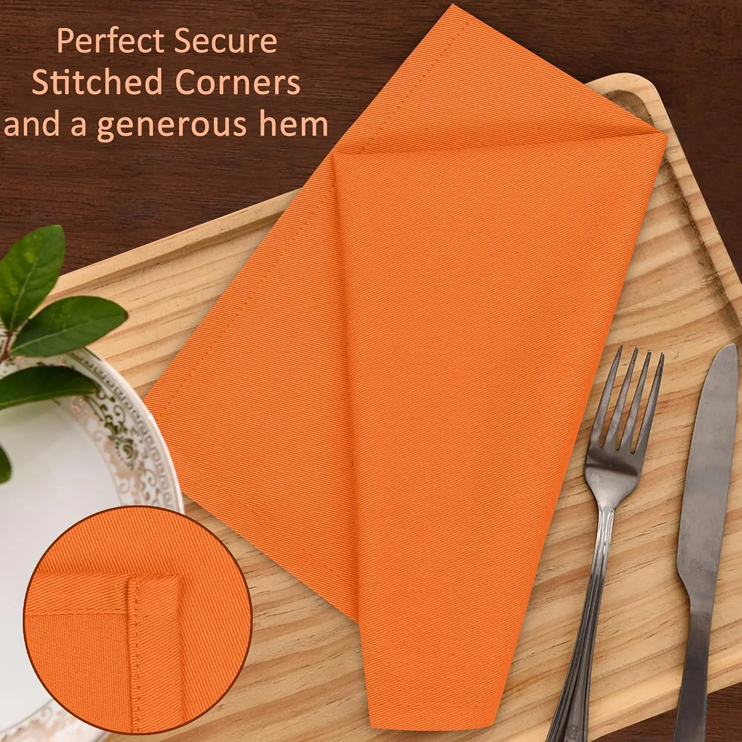 Cloth Napkins Set of 12,18x18 Inches Napkins Cloth Washable, Soft,Durable,Absorbent,Cotton Blend. Table Dinner Napkins Cloth
