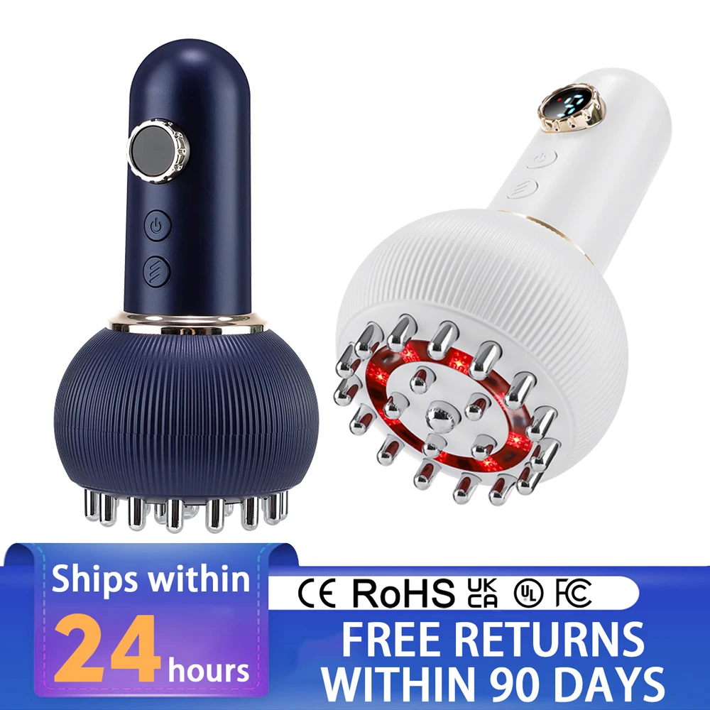 

Electric Meridian Brush EMS Pulse Heating Massage Body Back Guasha Massager Microcurrent Scraping Lymphatic Drainage Machine