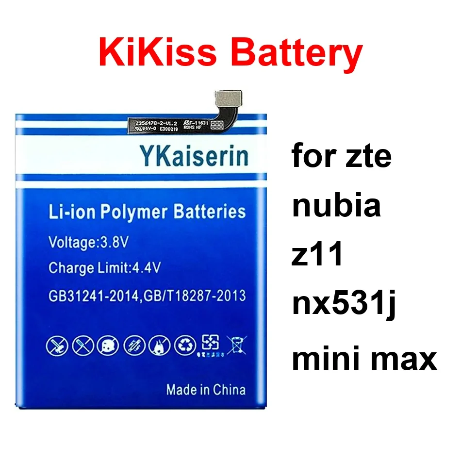 

4850-6000Mah Mobile Phone Battery For Zte Nubia Z11 Nx531j Mini Max Li3829t44p6h806435 LI3827T44P6H726040 Li3839t43p6h406790