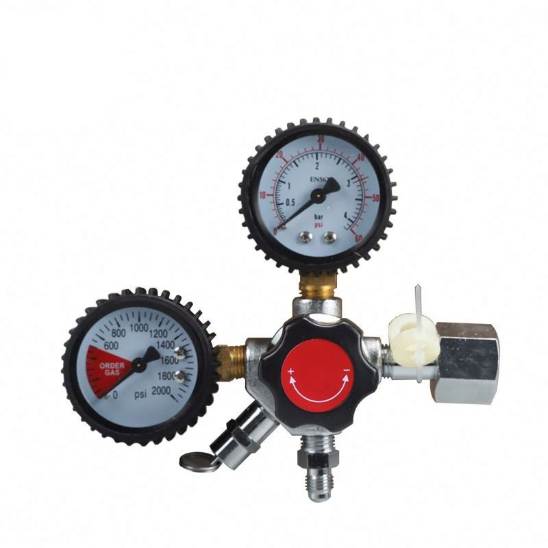 CO2 Dual Gauge Regulator W21.8 Pressure Reducer Welding Regulator 0~3000PSI / 0~60PSI